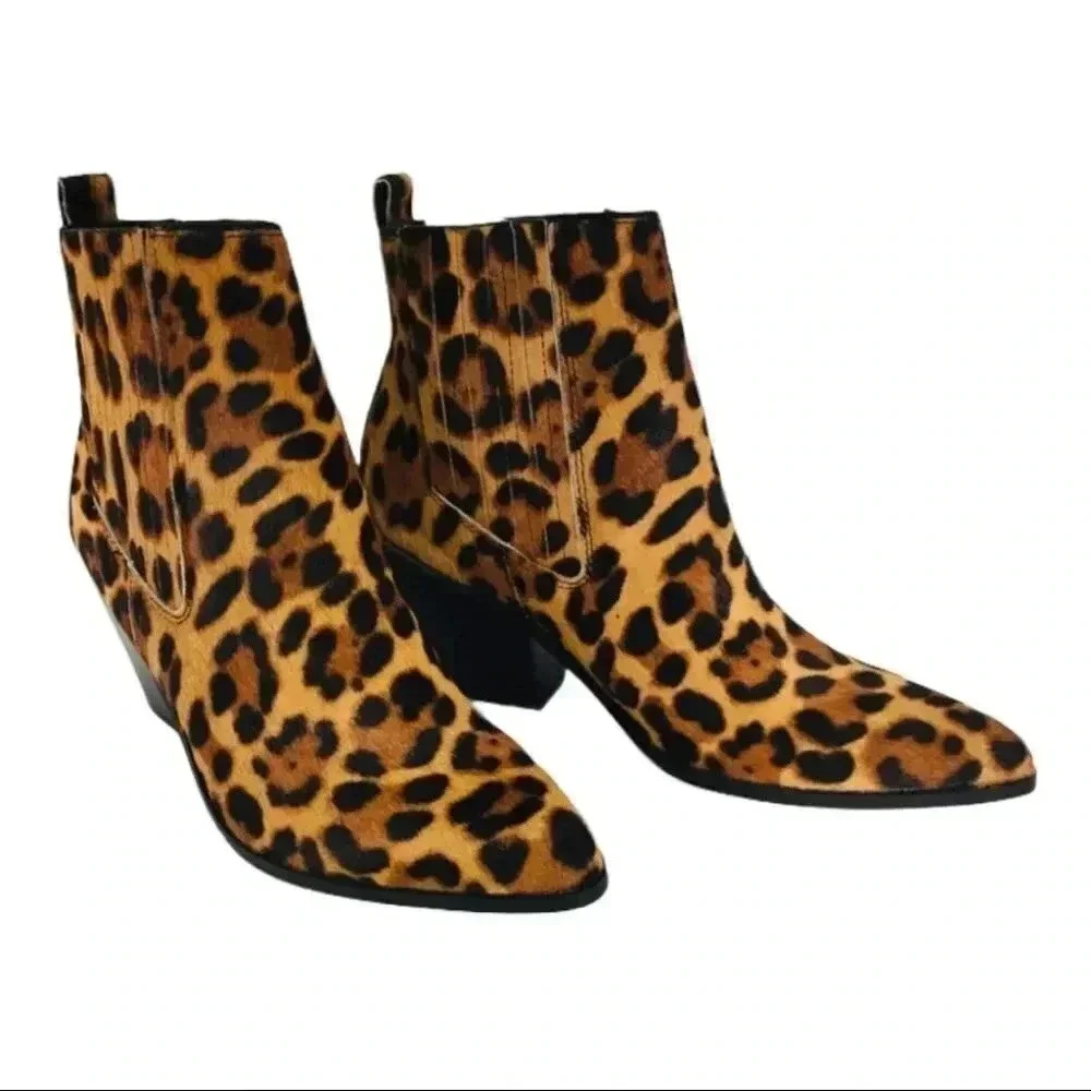 Nine West Lexa Calf Hair Ankle Booties Size 6.5M - Picture 13 of 13